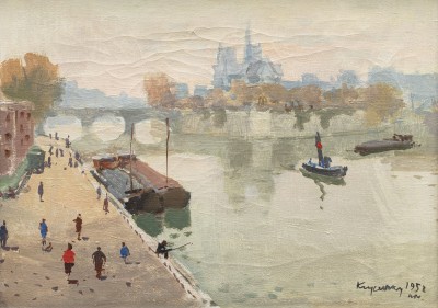 Les quais près de Notre Dame de Paris